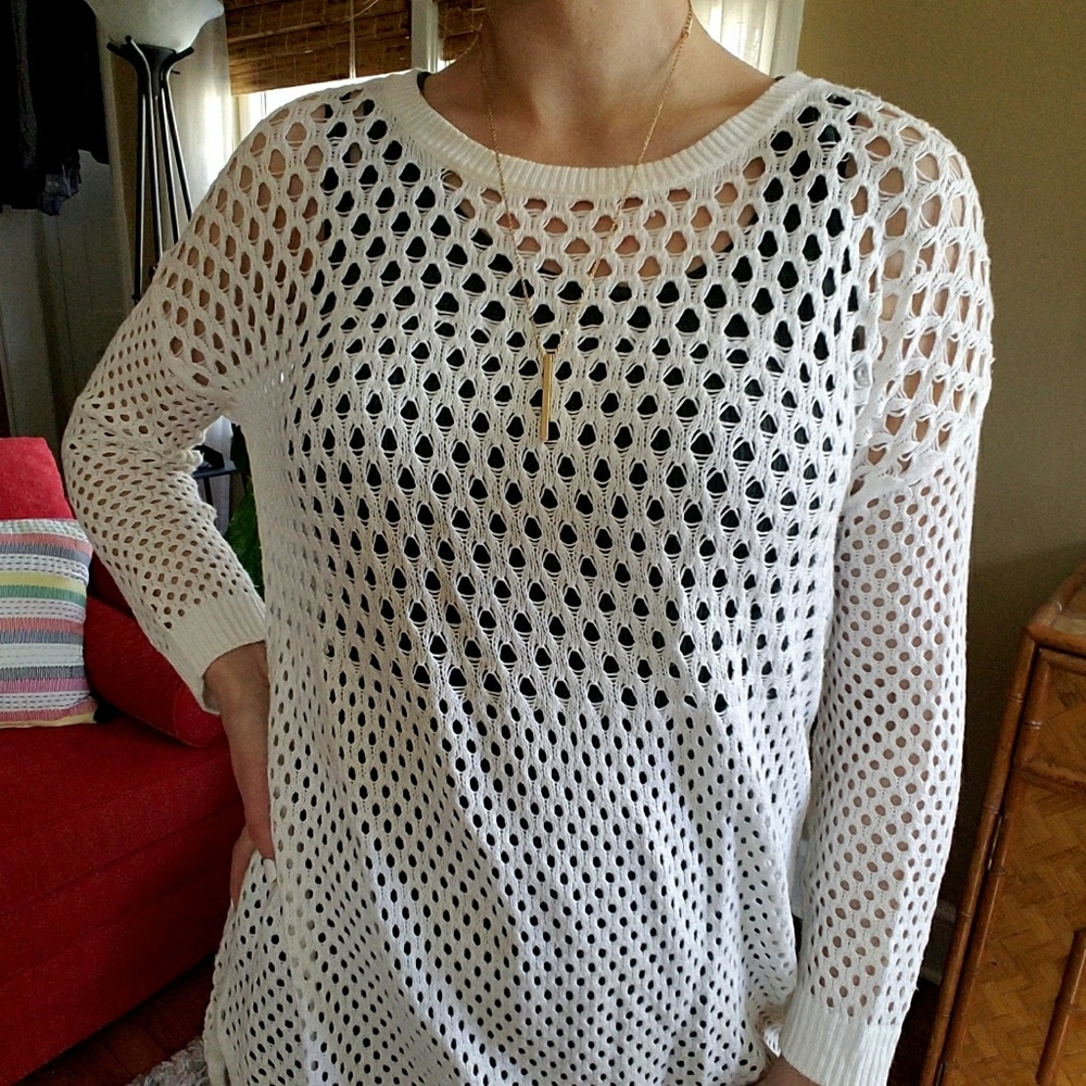 Open Weave Knit Sweater